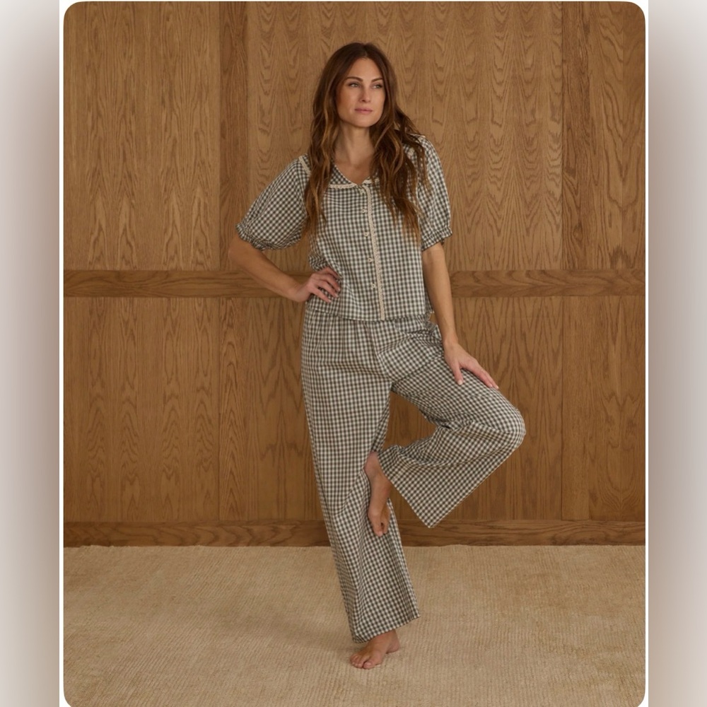 Rylee+Cru pajamas, ruffle Evergreen gingham, Viral & Sold Out!!